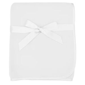 🔹️NWT White Satin Trim Lightweight Fleece Throw Blanket